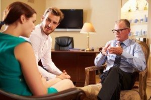Dollar Photo Young Couple Talking To Male Counsellor