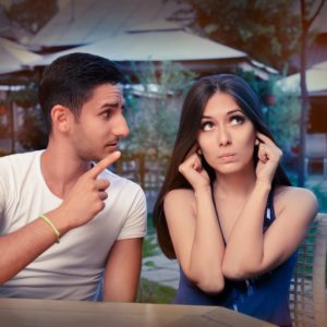 Right fighting Adobe stock Cute Young Couple Arguing